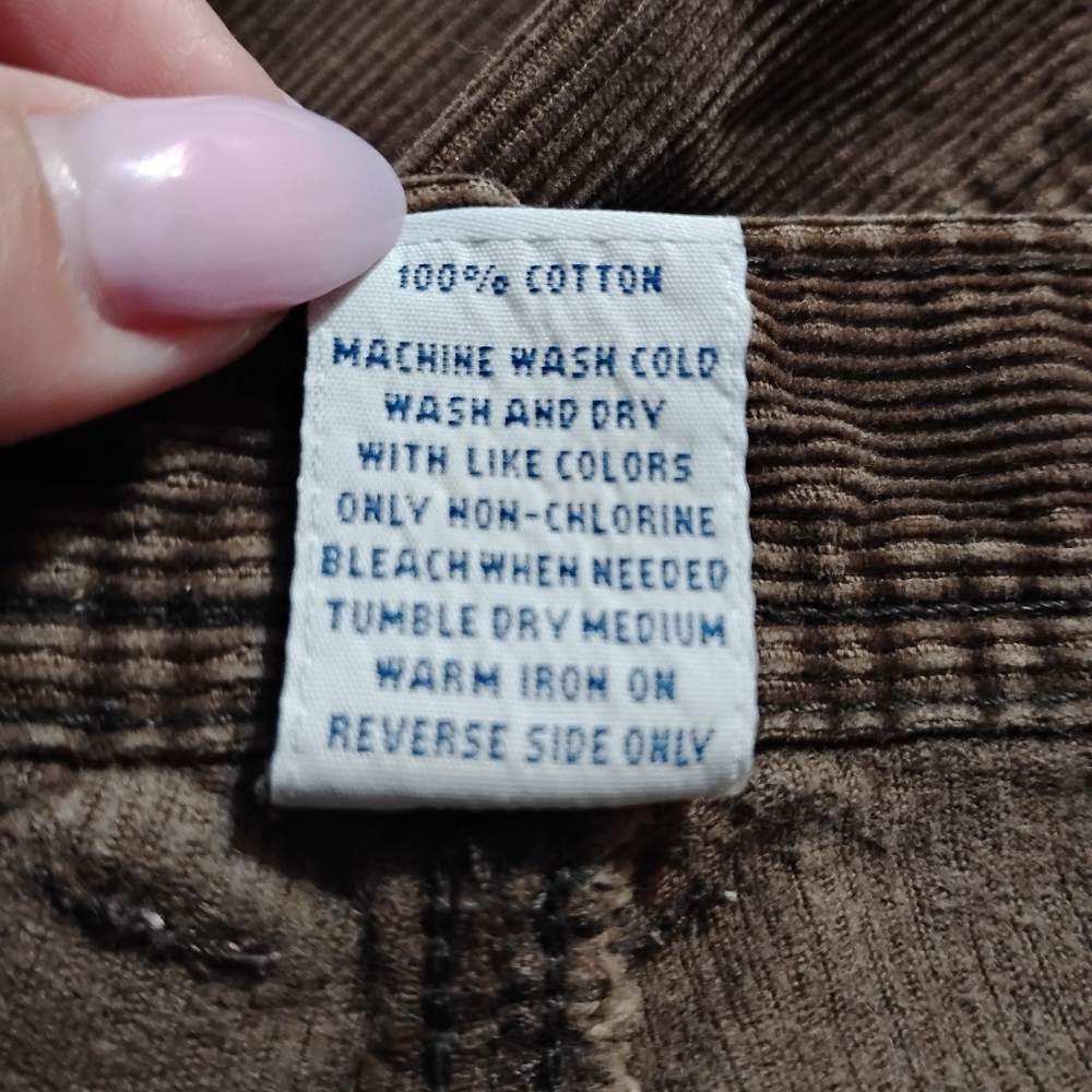 Old Navy Brown Cargo Corduroy Pants Straight Leg - Picture 9 of 10